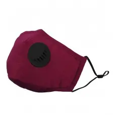 Allure Reusable Valve Face Mask - Burgundy