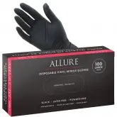 Allure Vinyl Nitrile Gloves Black 100pk - Medium