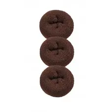 Dannyco Hair Donut 3pk - Brown