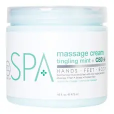 BCL Spa Tingling Mint & CBD Massage Cream 16oz